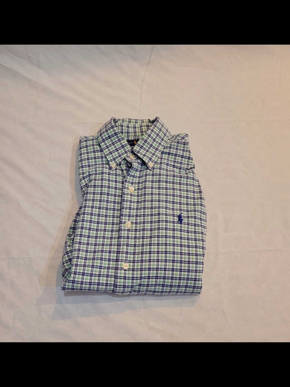 Ralph Lauren Blue & Green Plaid Button-Down Shirt